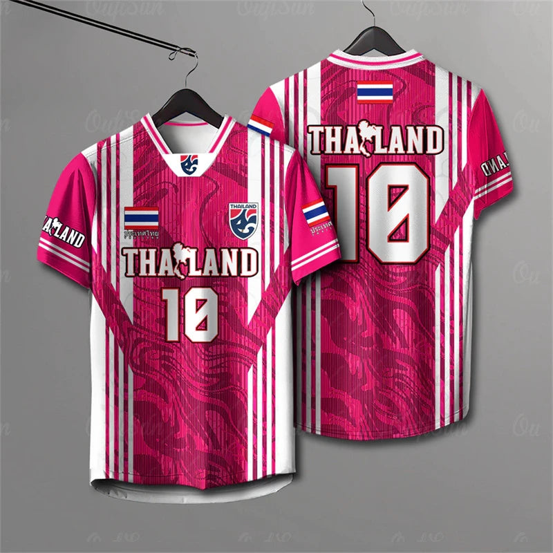 Elephants Thailand 3D Printed Rugby T-Shirt | Summer Breathable Short Sleeve Unisex Tee