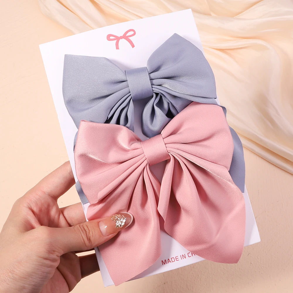 2-Piece Bowknot Hair Clip Set for Women &amp; Girls