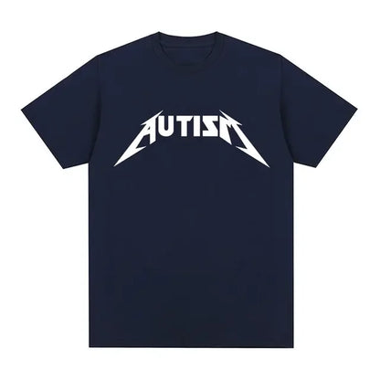 Autism Metal Rock Meme T-Shirt | Oversized Hip Hop Streetwear Unisex Tee