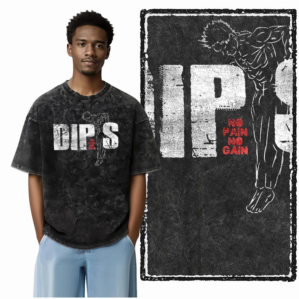 Bodybuilding Acid-Washed Graphic T-Shirt | Vintage Streetwear Unisex Tee