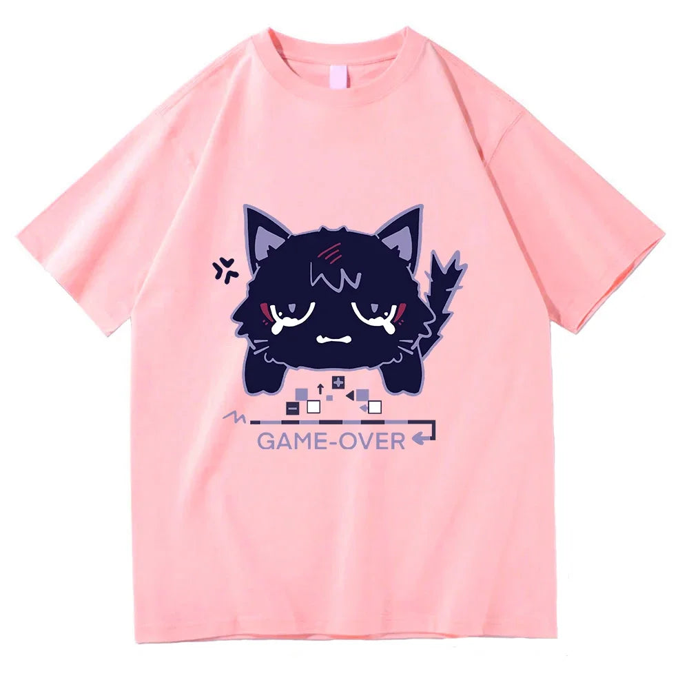 Unisex Genshin Impact T-Shirt | Scaramouche Cat Kawaii Graphic