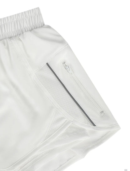 Unisex Running Sports Shorts with Zipper Pockets | Elastic Waist Activewear