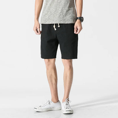 Men’s Cotton Linen Beach Board Shorts