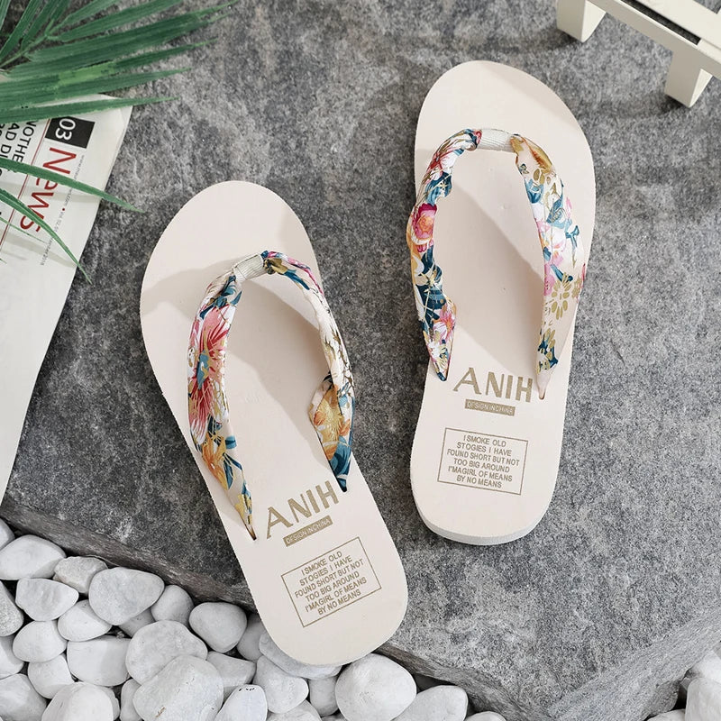 Women’s Summer EVA Satin Ribbon Flip-Flops