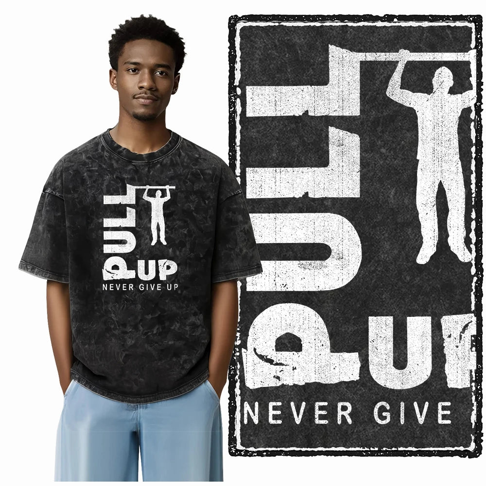 Bodybuilding Acid-Washed Graphic T-Shirt | Vintage Streetwear Unisex Tee