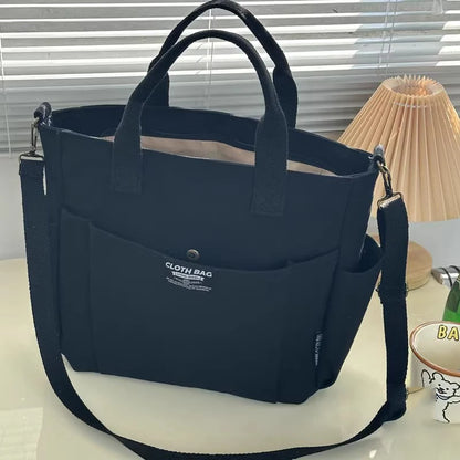 Urban Minimalist Canvas Tote Shoulder Bag