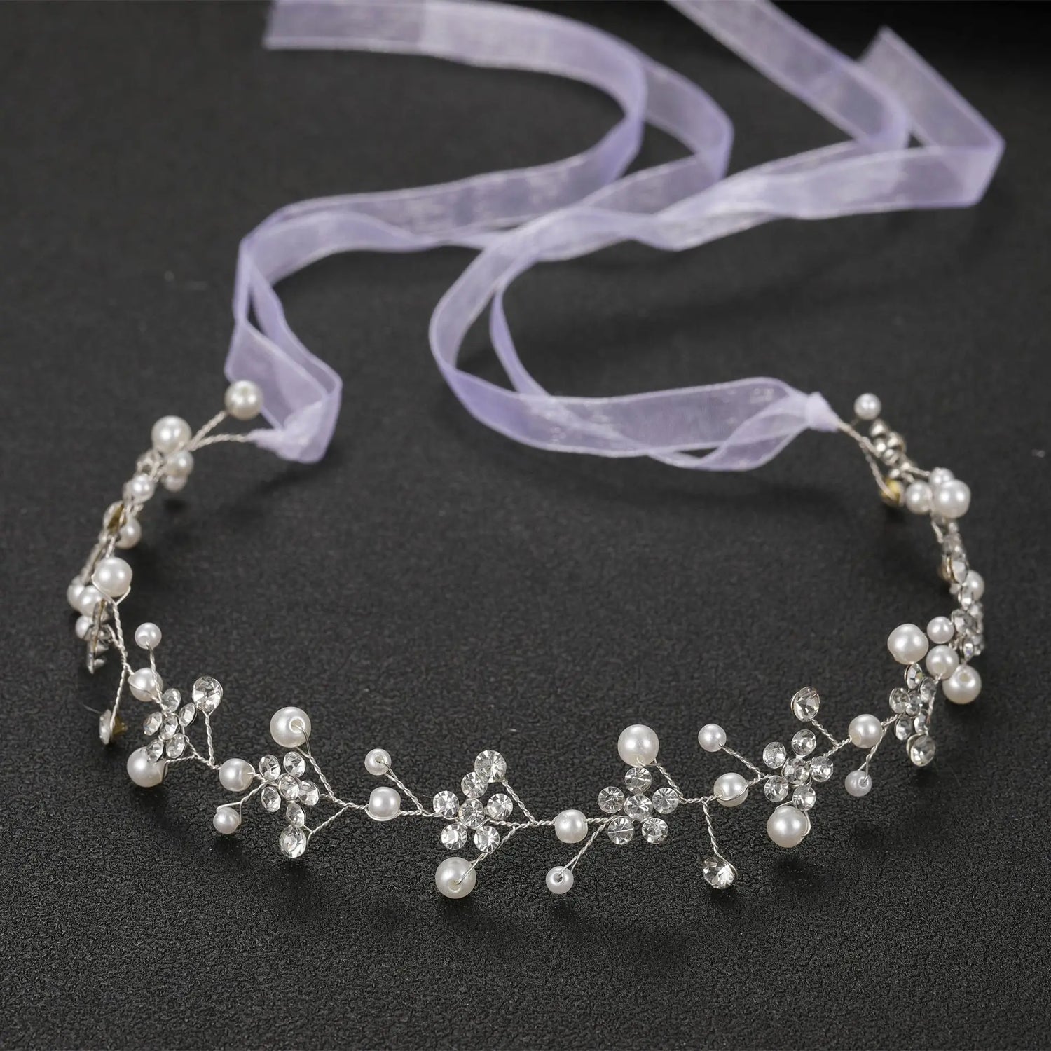 Elegant Crystal &amp; Pearl Bridal Headband for Women
