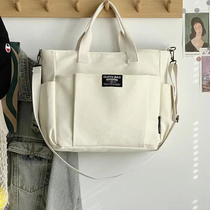 Minimalist Canvas Commuter Tote Bag