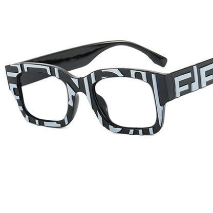 Trendy Square Resin Reading Glasses – Women’s Fashion Stripe Spectacles