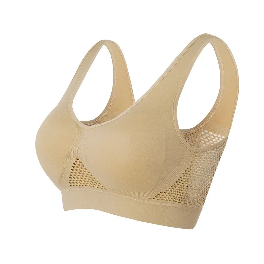 Sport Bra Top Breathable Brassieres Removable pad Sports bras Woman Running Gym Clothing Wireless Underwear For Women Yoga Bra