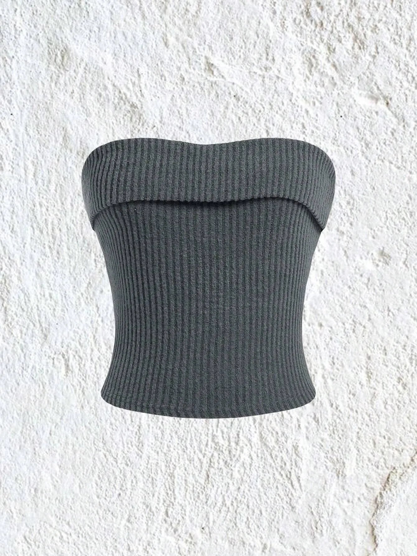 Women Rib-knit Tube Top
