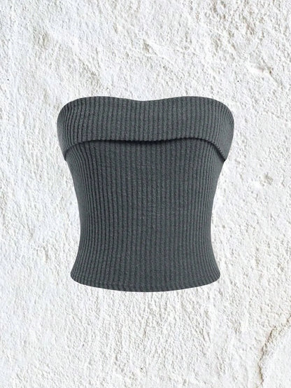 Women Rib-knit Tube Top