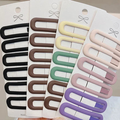 6-Piece Morandi Color BB Hair Clips for Women &amp; Girls