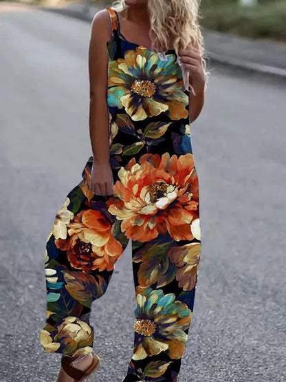 Elegant Vintage Floral Print Women&