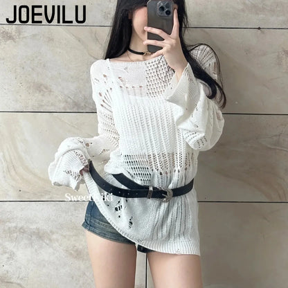 Women’s Summer Loose Long Sleeve Korean Sweater Top