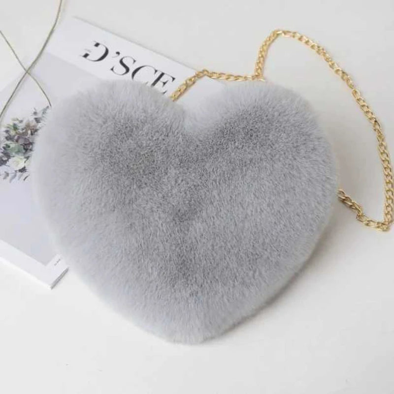 Plush Heart-Shaped Crossbody Bag – Valentine’s Edition