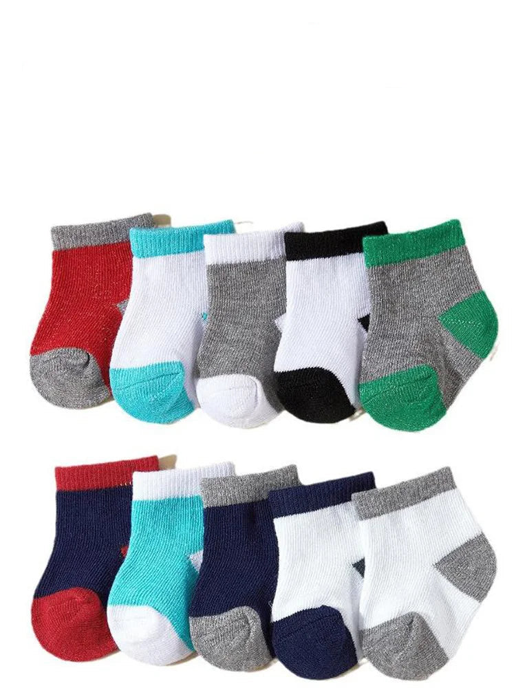 5Pair New Colored Boys and Girls Baby Socks