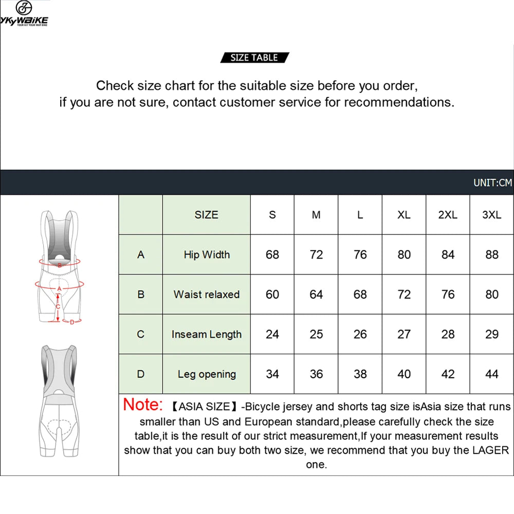 YKYWBIKE Cycling Bib Shorts Men Outdoor Wear Bike Ride 6 Hours Padded Riding Bib Tights Bicycle Men&
