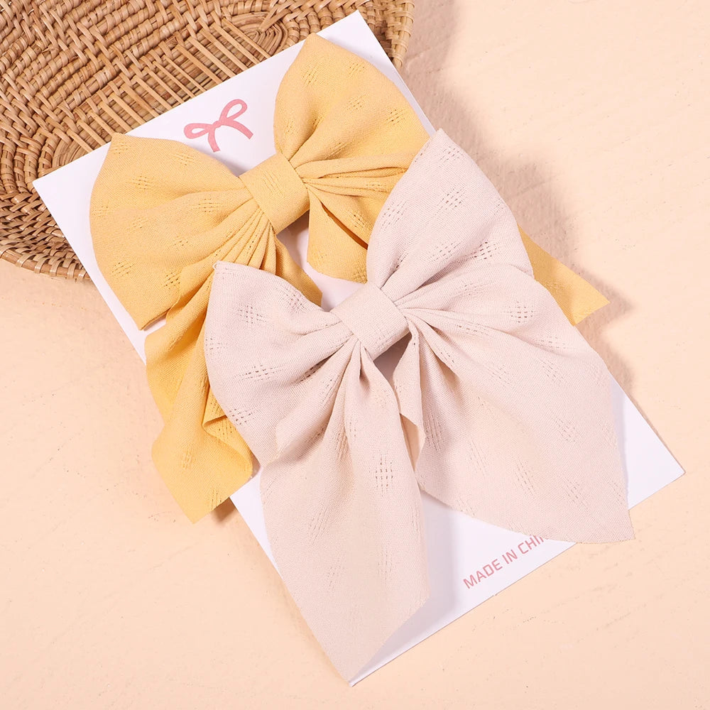 2-Piece Bowknot Hair Clip Set for Women &amp; Girls