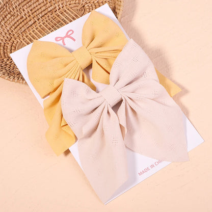 2-Piece Bowknot Hair Clip Set for Women &amp; Girls