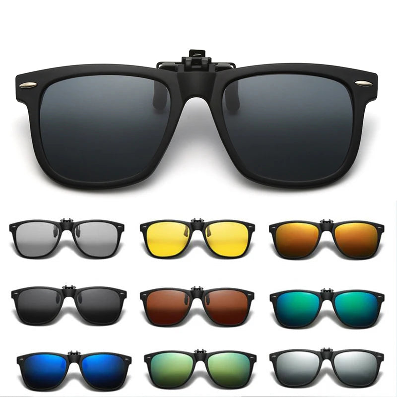 TR90 Polarized Flip-Up Clip-On Sunglasses