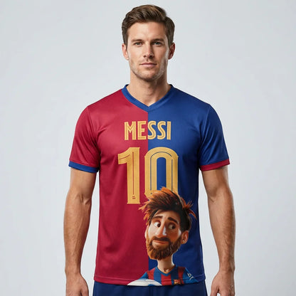 3D Printed Messi No.10 Football Training T-Shirt | Breathable Fan Jersey