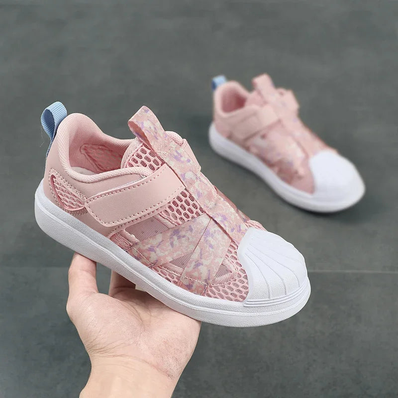 Girls Light Chunky Air Mesh Sneakers