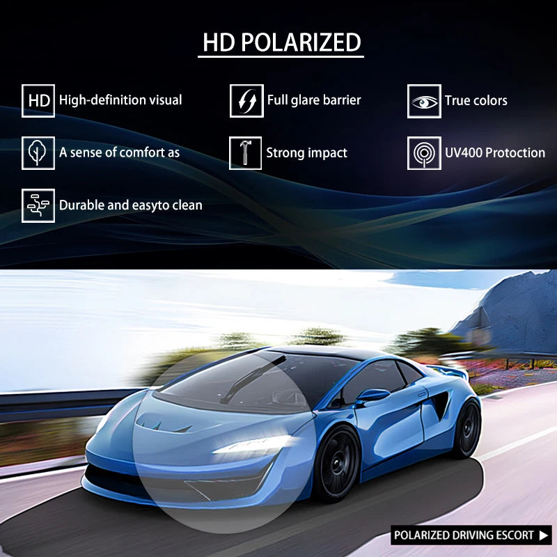 Vintage Square Polarized Sunglasses – UV400 Retro Eyewear