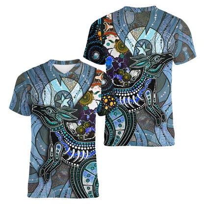 Australia Kangaroo 3D Printed T-Shirt | Unisex Sports Casual Summer Tee