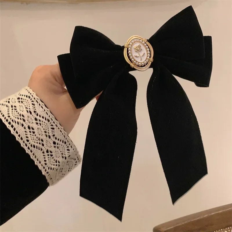 Elegant Velvet Bow Hair Clip for Women