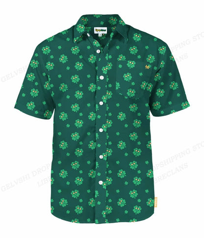 Duck 3D Print Casual Lapel Shirt | Unisex Beach Vacation Short Sleeve Blouse