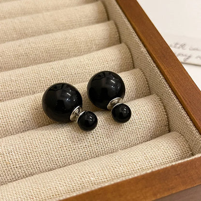 Elegant Simulated Big Pearl Stud Earrings for Women