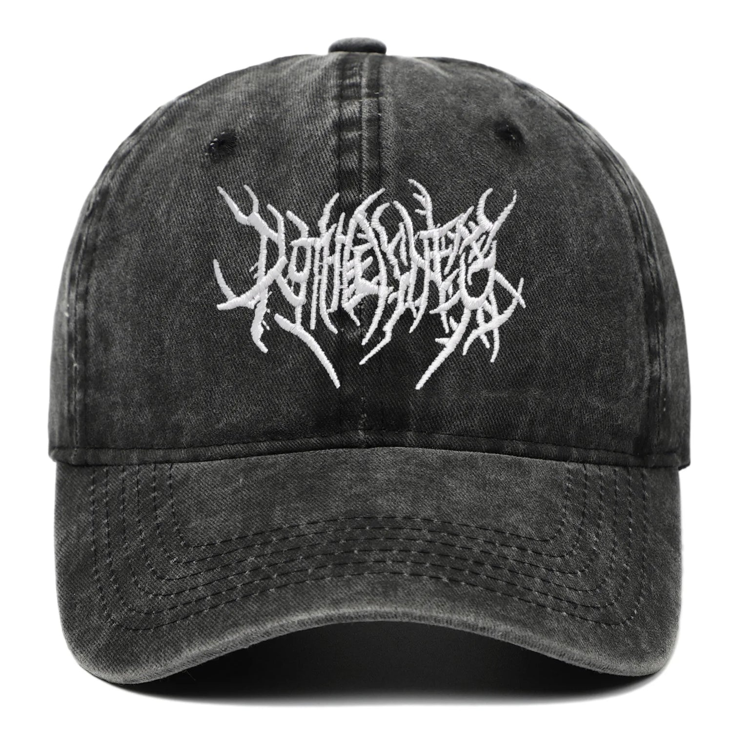 Trendy Embroidered Rock-Style Baseball Cap