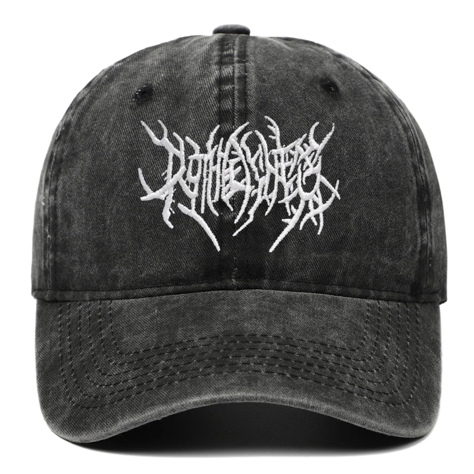 Trendy Embroidered Rock-Style Baseball Cap