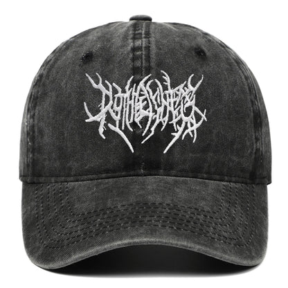 Trendy Embroidered Rock-Style Baseball Cap