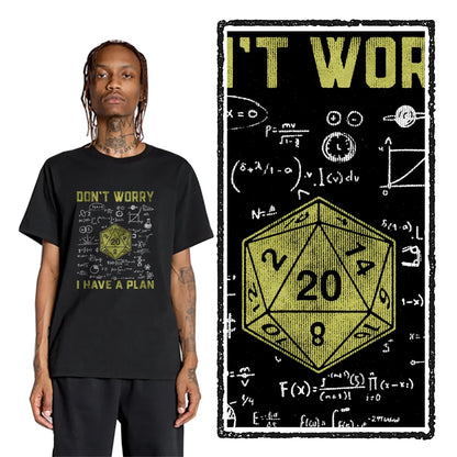 Dungeon Dragon “I Have a Plan” D20 Graphic T-Shirt | RPG Streetwear Tee