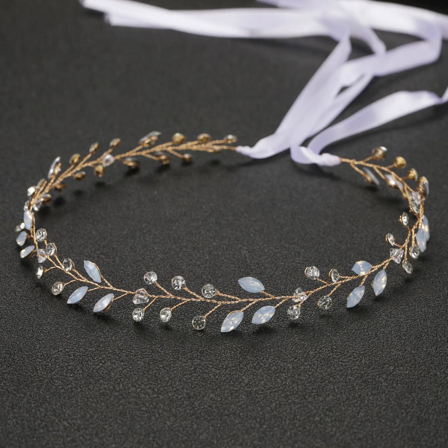 Elegant Crystal &amp; Pearl Bridal Headband for Women