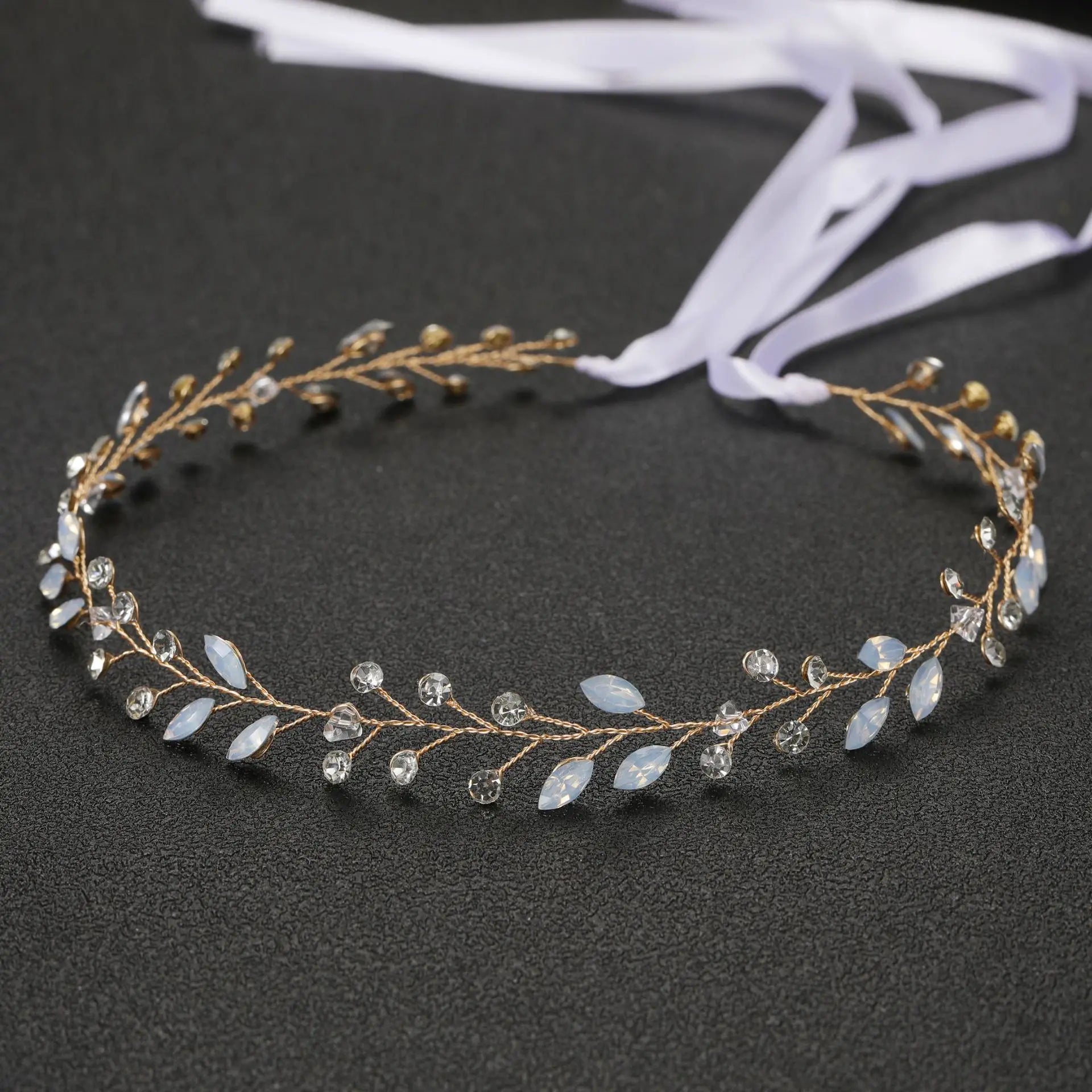 Elegant Crystal &amp; Pearl Bridal Headband for Women