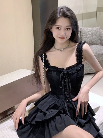 Sexy Slip Lolita Style Black Dress