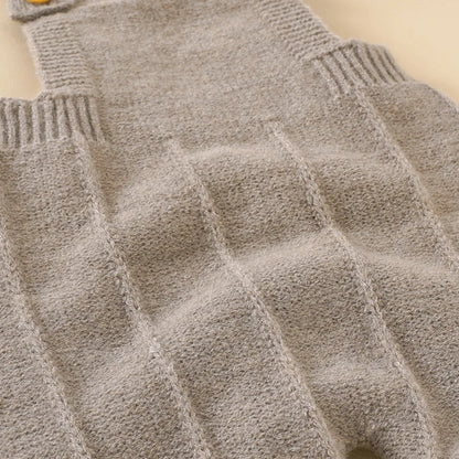 Fashion Knitted Baby Romper Set with Hat