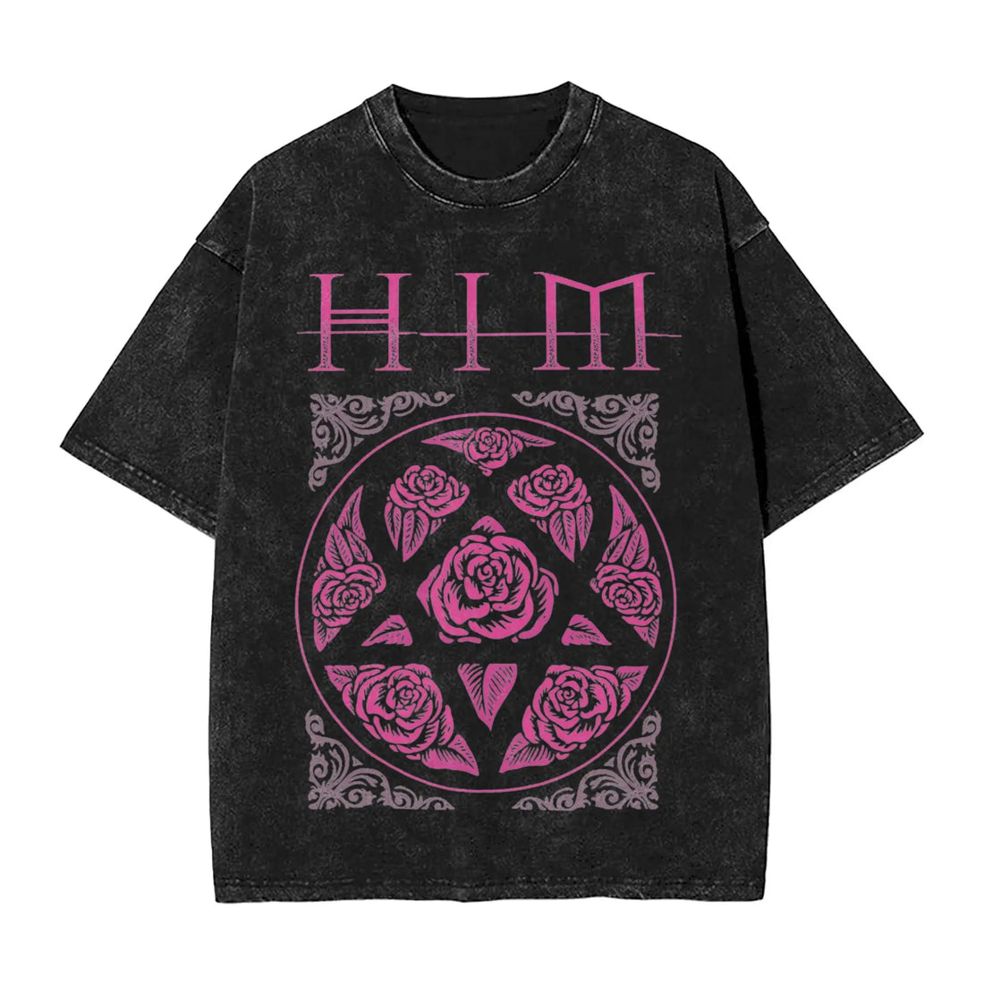 HIM Band Ville Valo Heartagram Summer T-Shirt | Y2K Funny Casual Tee