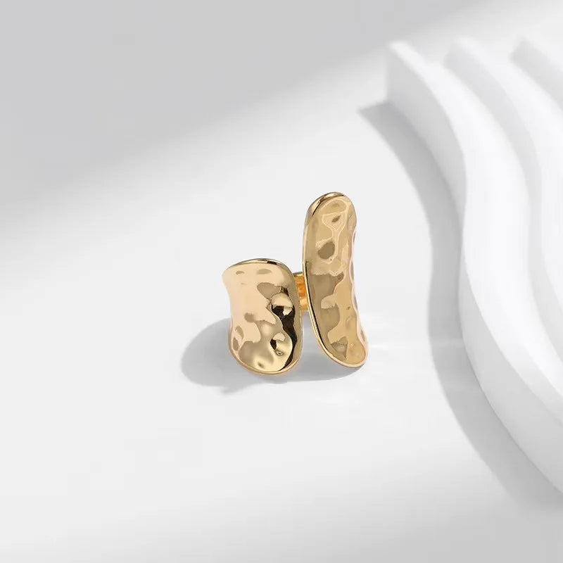 Simple Gold Geometric Couple Ring