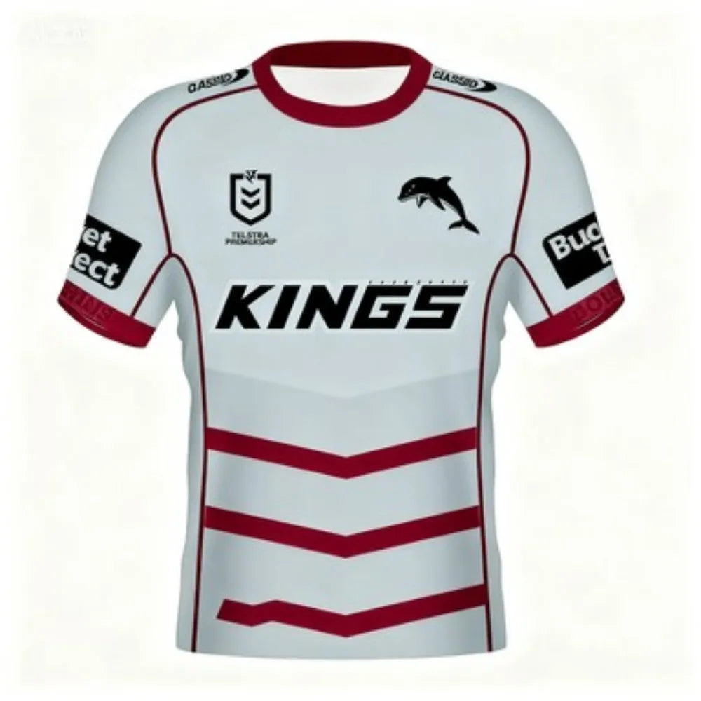 Men’s 3D Print Sports Training T-Shirt | Breathable Rugby Style Casual Jersey