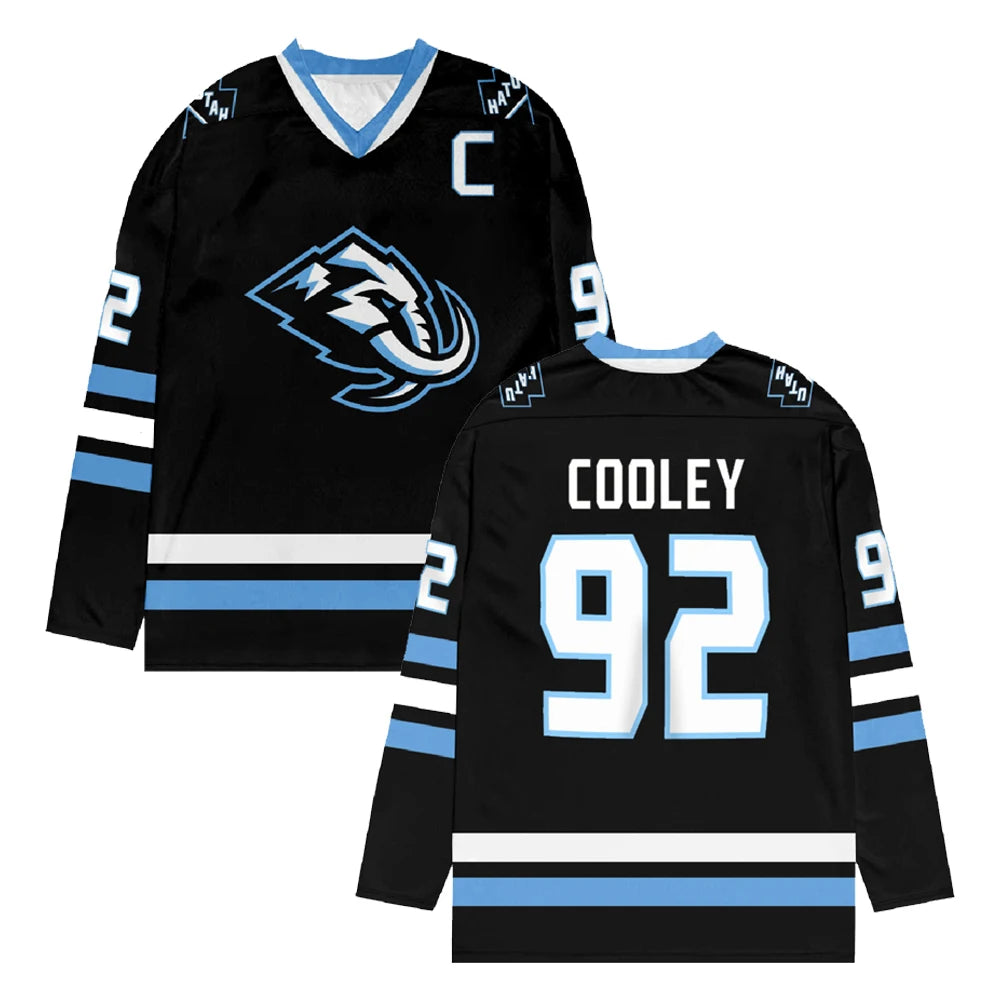 Utah Mammoth Hockey Jersey | V-Neck Long Sleeve 3D Print Sports Sweatshirt