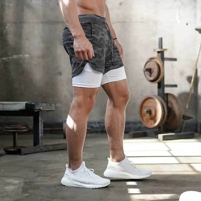Men’s 2-in-1 Double Layer Sports Shorts