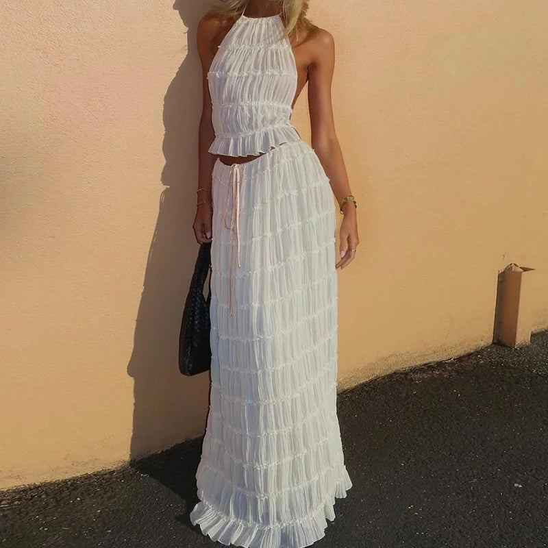 Boho Backless 2-Piece Beach Holiday Set