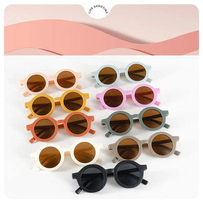 Children’s Round Frame Sunglasses – UV400 Sun Protection