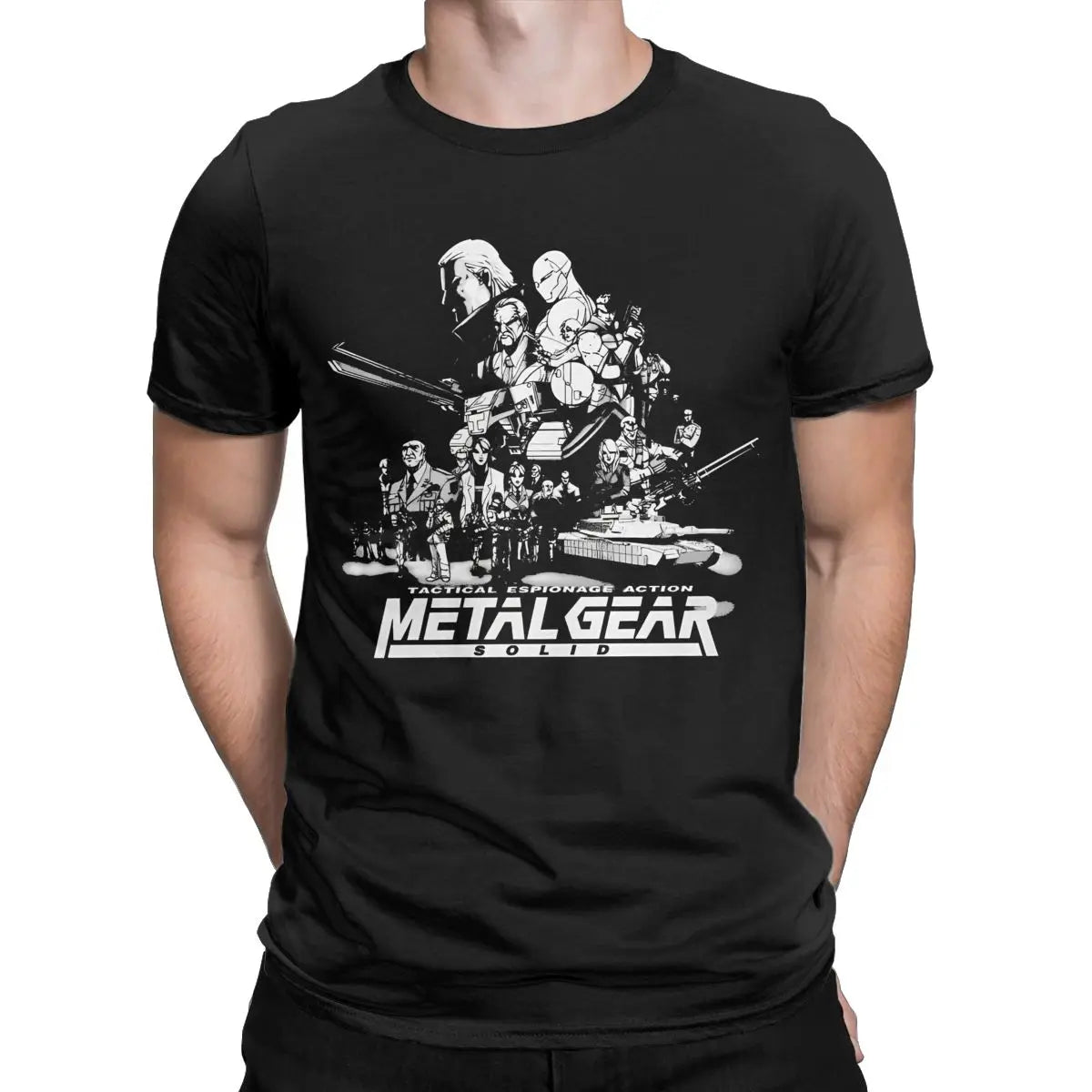 Metal Gear Solid 3 Snake &amp; Raiden Graphic T-Shirt | Cotton Casual Game Tee