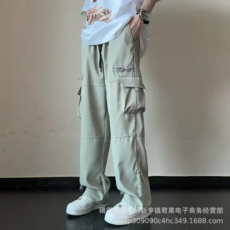 Light Luxury Oversized Cargo Pants for Men