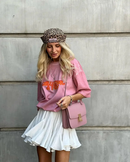 Summer White Ruffle Mini Skirt | High Waist Vintage Tennis Style